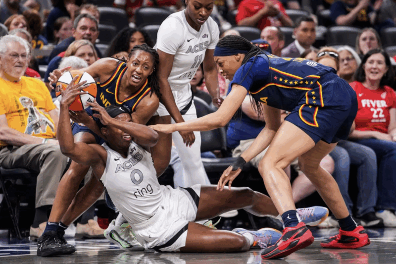 Aces vs Fever: Aliyah Boston shines, A’ja Wilson’s blistering fight, Caitlin Clark out with injury!